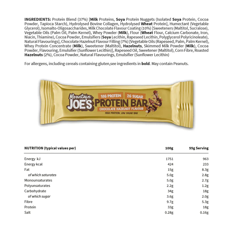 Mountain Joe's - High Protein Bar - 55g
