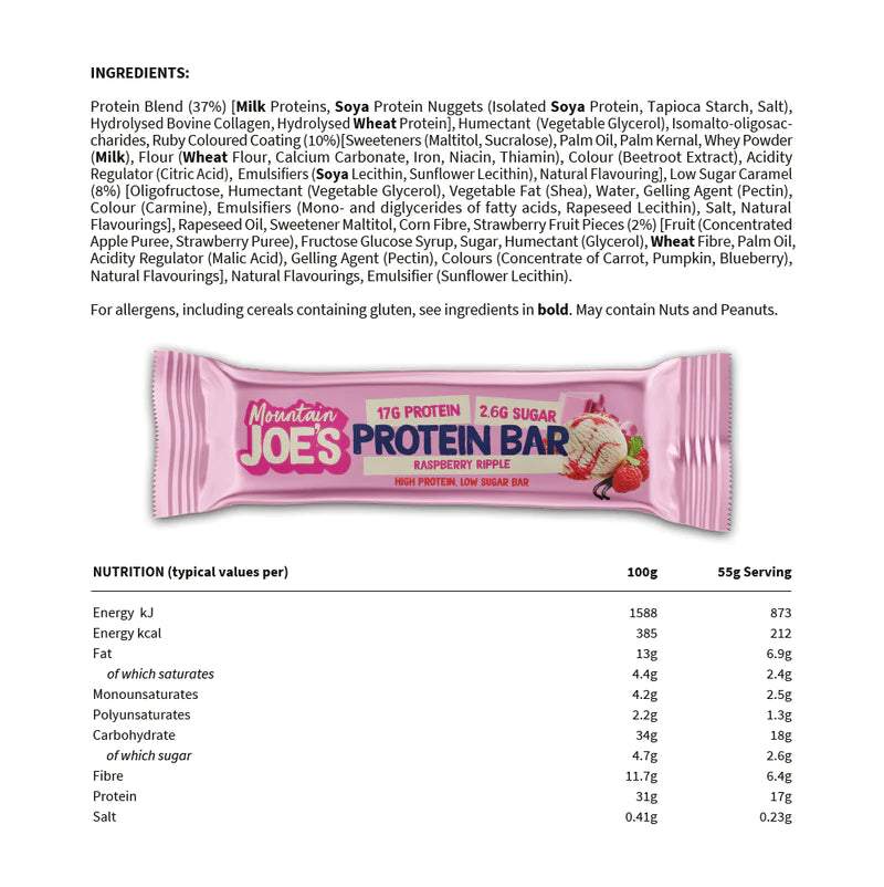Mountain Joe's - High Protein Bar 55g - Box 12