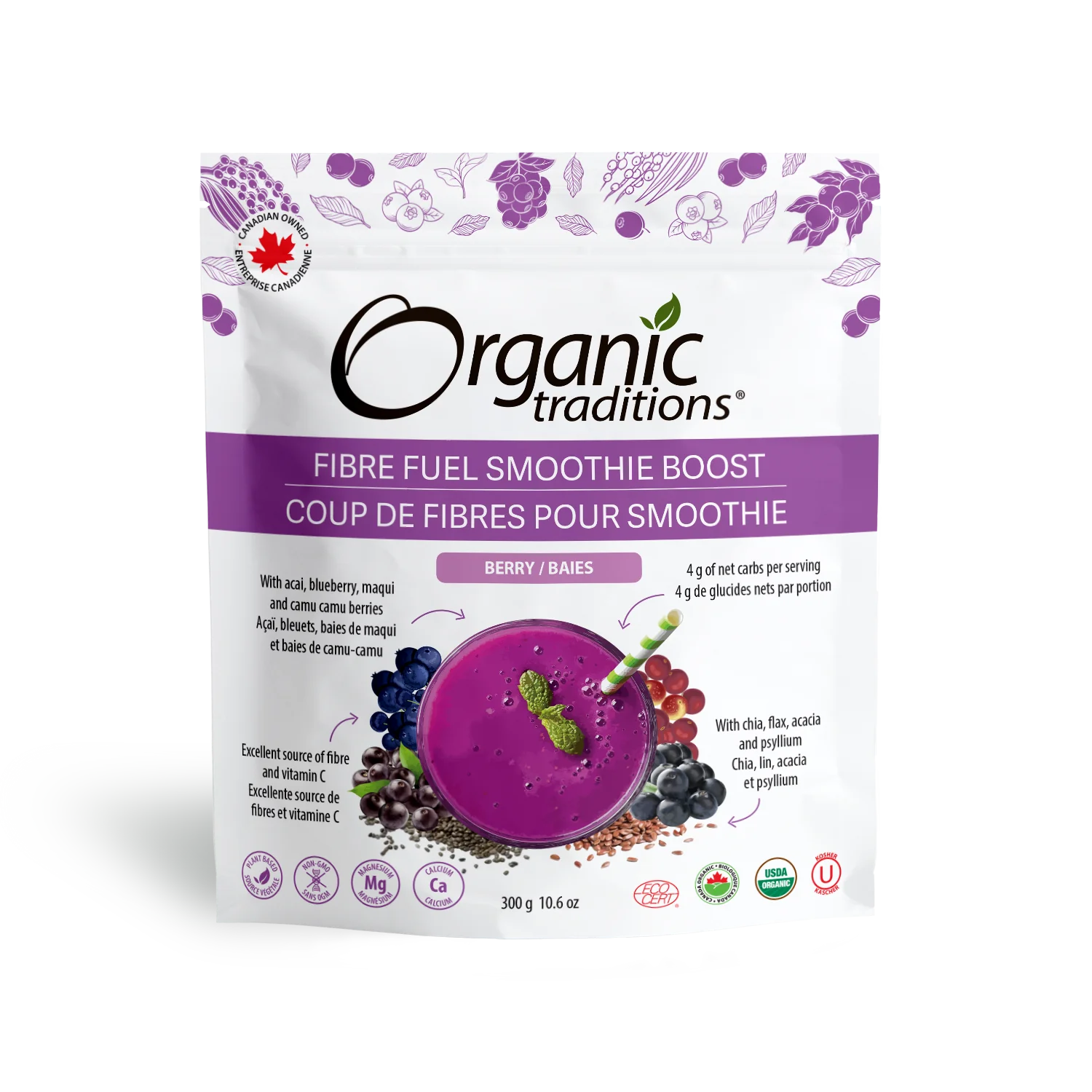 Organic Traditions - Fibre Fuel Smoothie Boost - 300g