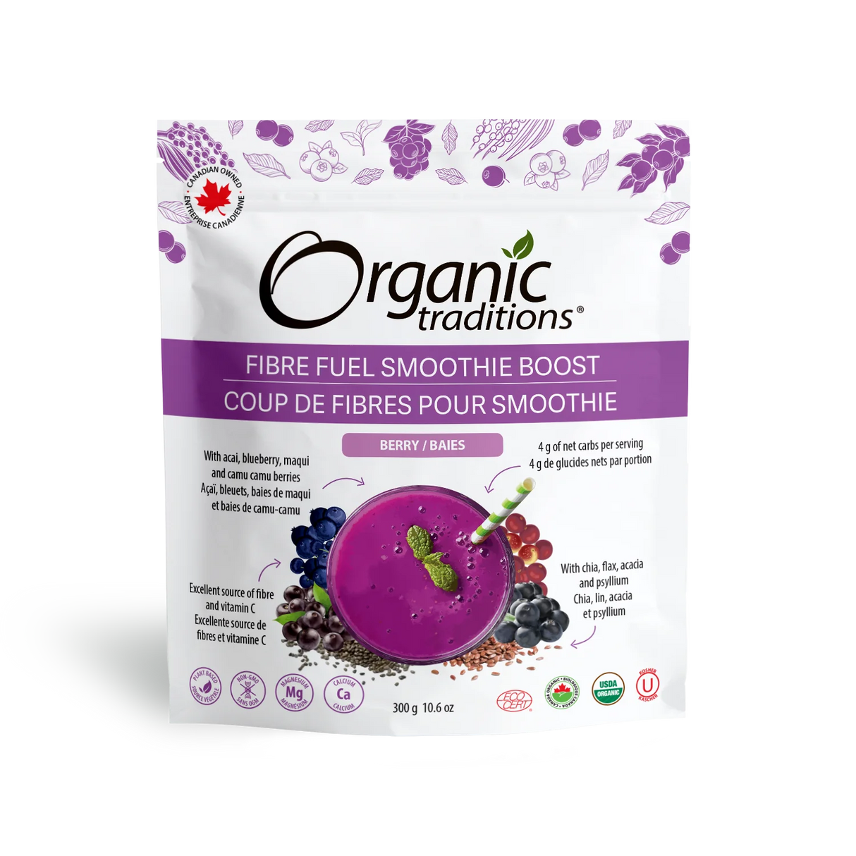 Organic Traditions - Smoothie Boost Fibre Fuel - 300 g