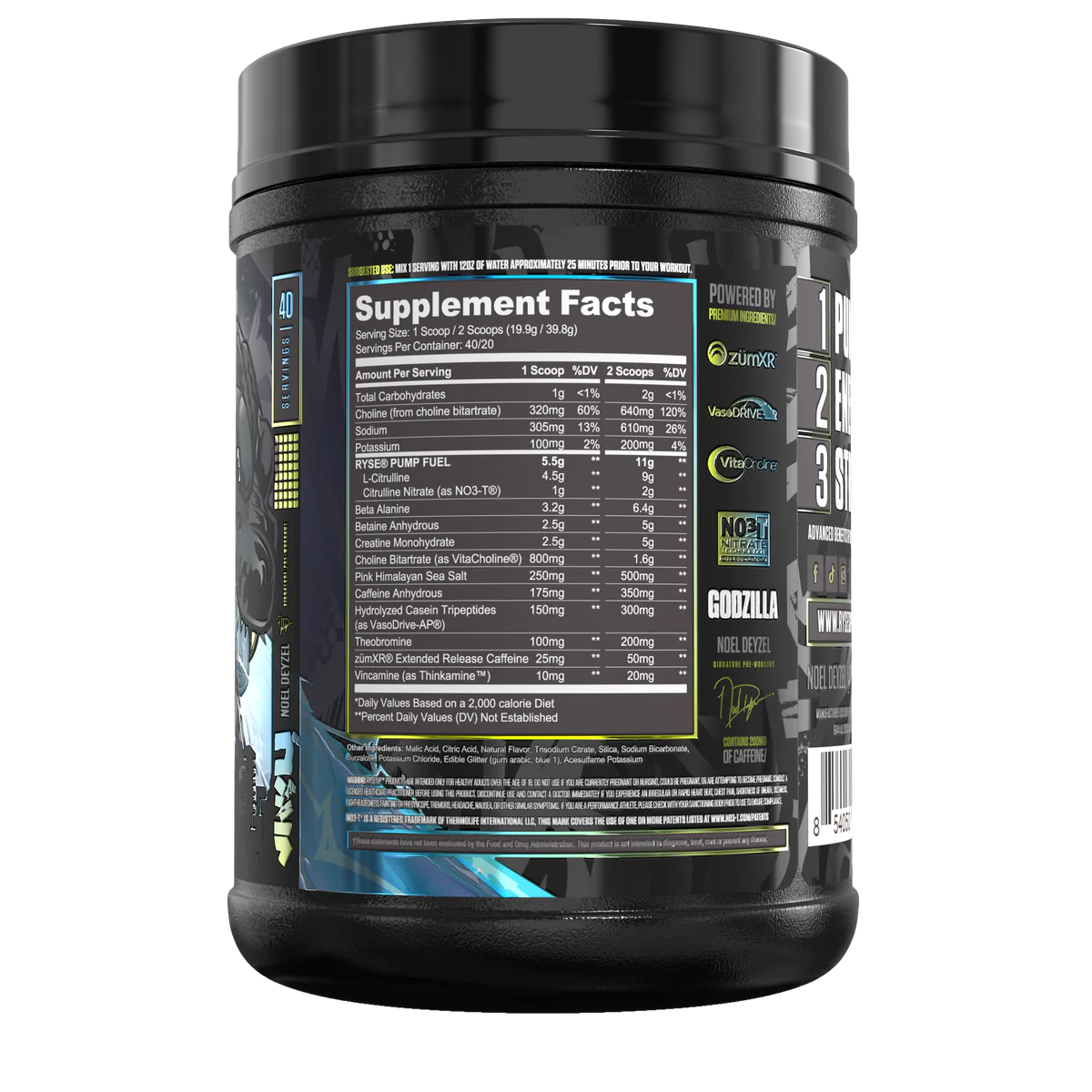 Ryse Supps - Godzilla Pre Workout - 732g