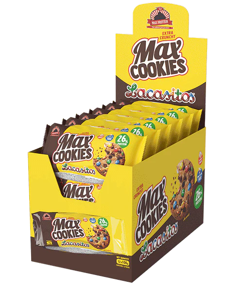 Max Protein - Biscuits protéinés noirs Max Protein 100 g - Boîte de 12