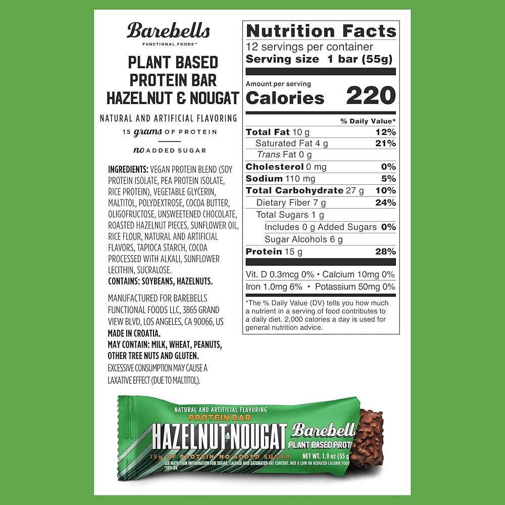 Barebells - Plant Based High Protein Bar - Box 12