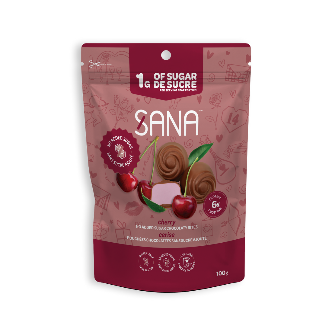 Sana - No Sugar Added Chocolatey Bites - 100g