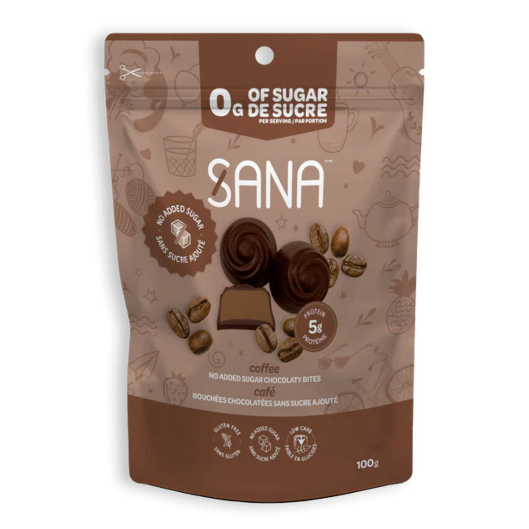 Sana - Bouchées chocolatées sans sucre ajouté - 100 g