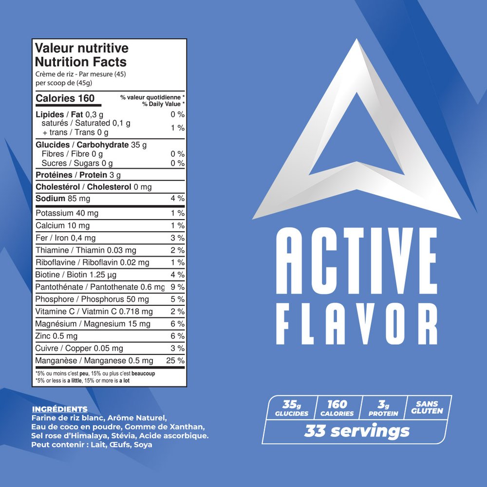 Active Flavor - Cream of Rice - 1.5kg
