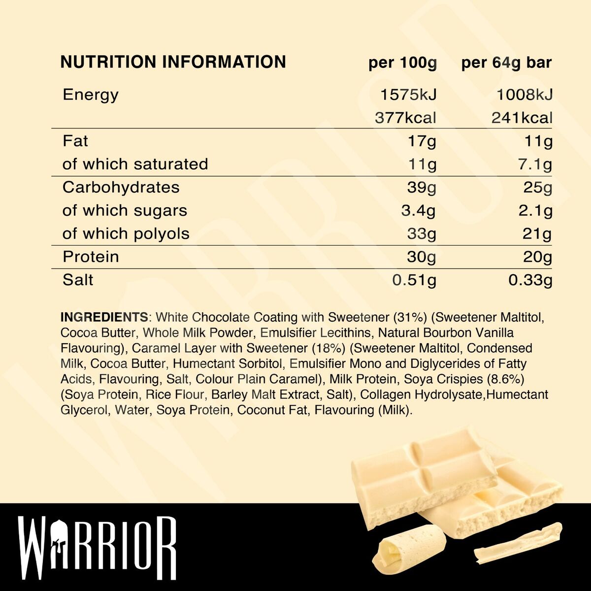 Warrior Crunch - Protein Bar 64g - Box 12