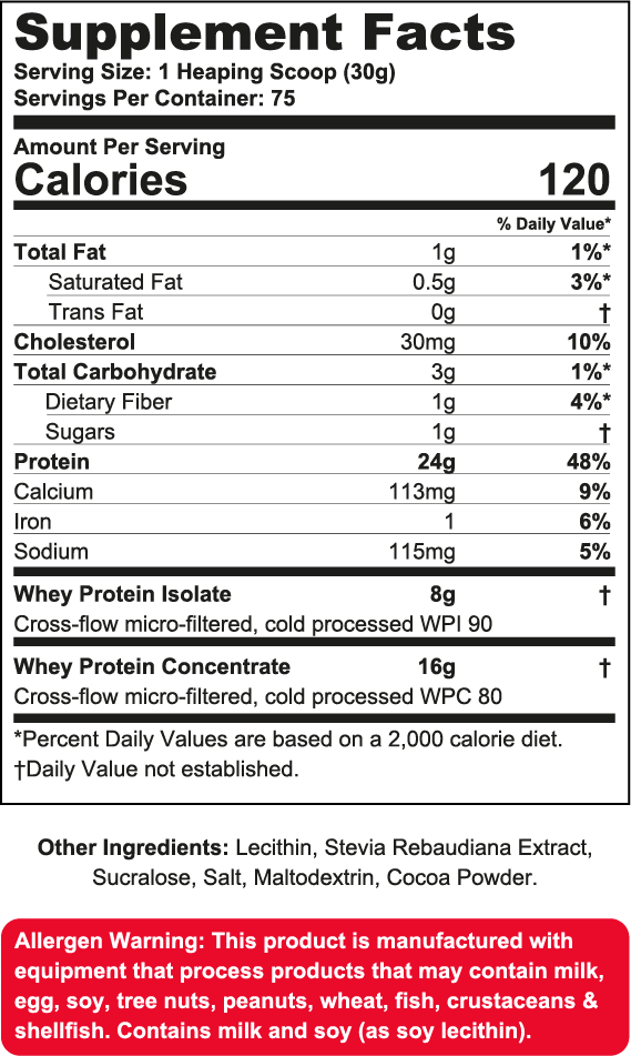 Wanted1 Nutrition Whey1 - 100% Whey Protein 5lbs - Duo
