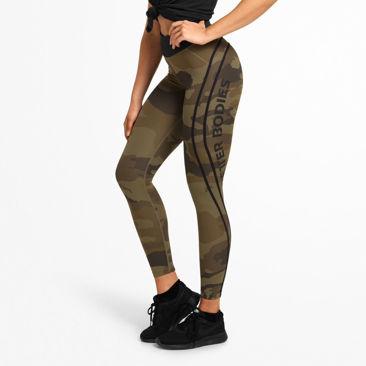 Collants montants camouflage BetterBodies verts