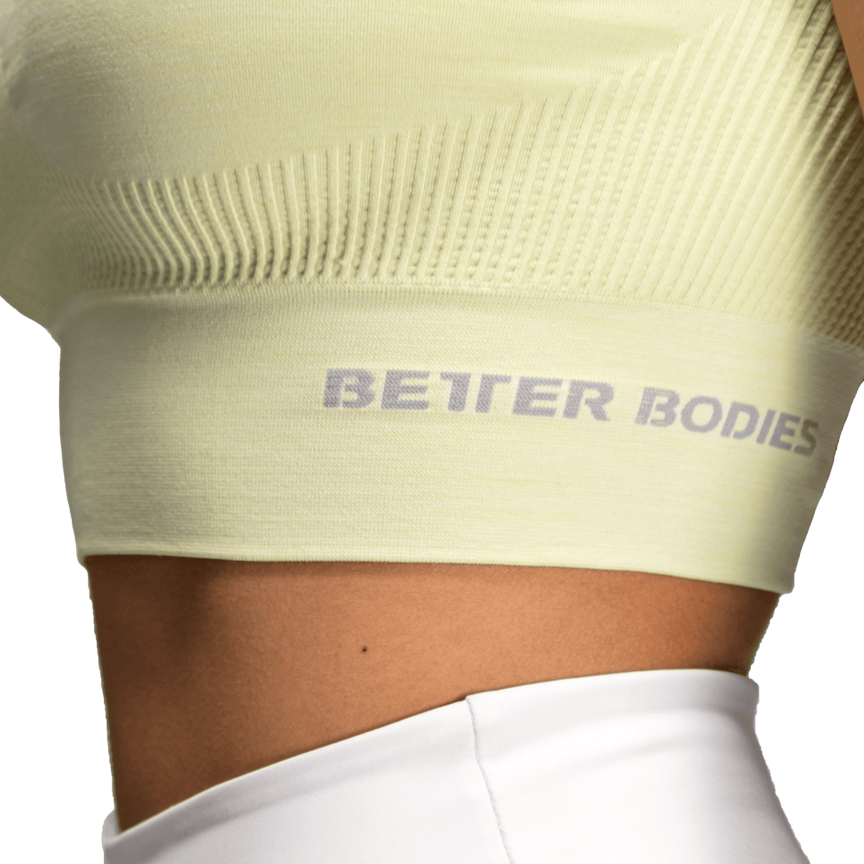 Haut côtelé sans coutures BetterBodies vert citron