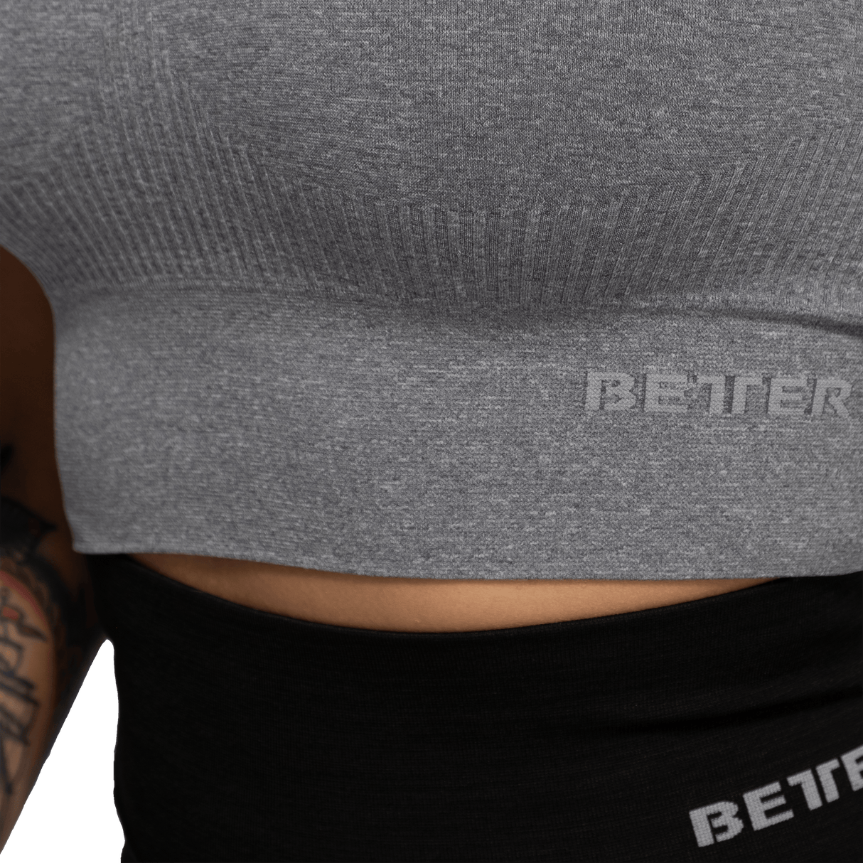 Haut côtelé sans coutures BetterBodies gris