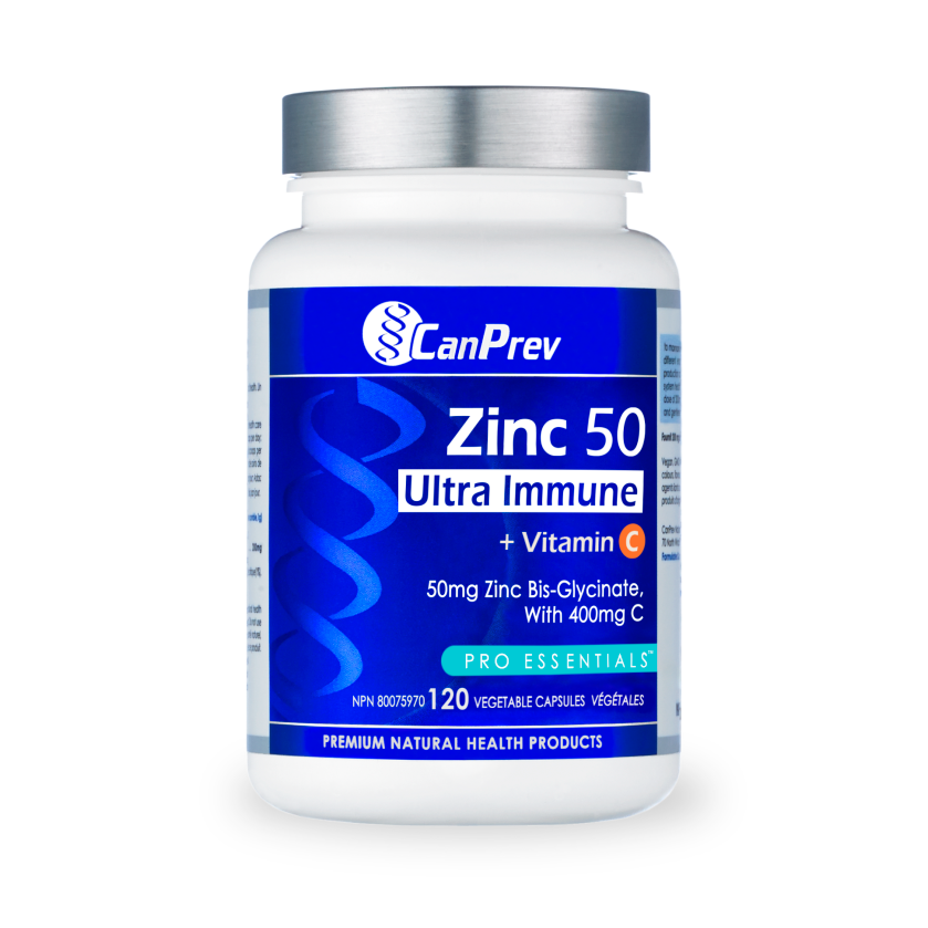 CanPrev - Zinc 50 Ultra Immune + Vitamin C - 120Vcaps