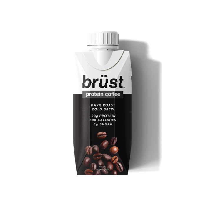 Café protéiné Brust - Infusion à froid torréfiée foncée - 330 ml