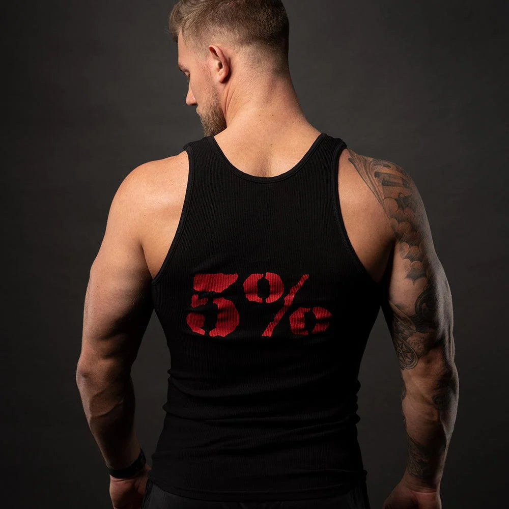 5% Nutrition - Love It Kill It Ribbed Tank Top - Black