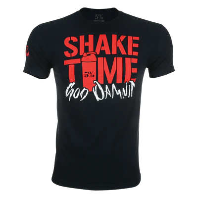 5% Nutrition - Shake Time T-Shirt - Black