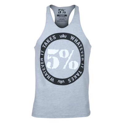 5% Nutrition - Whatever it takes Stringer - Grey