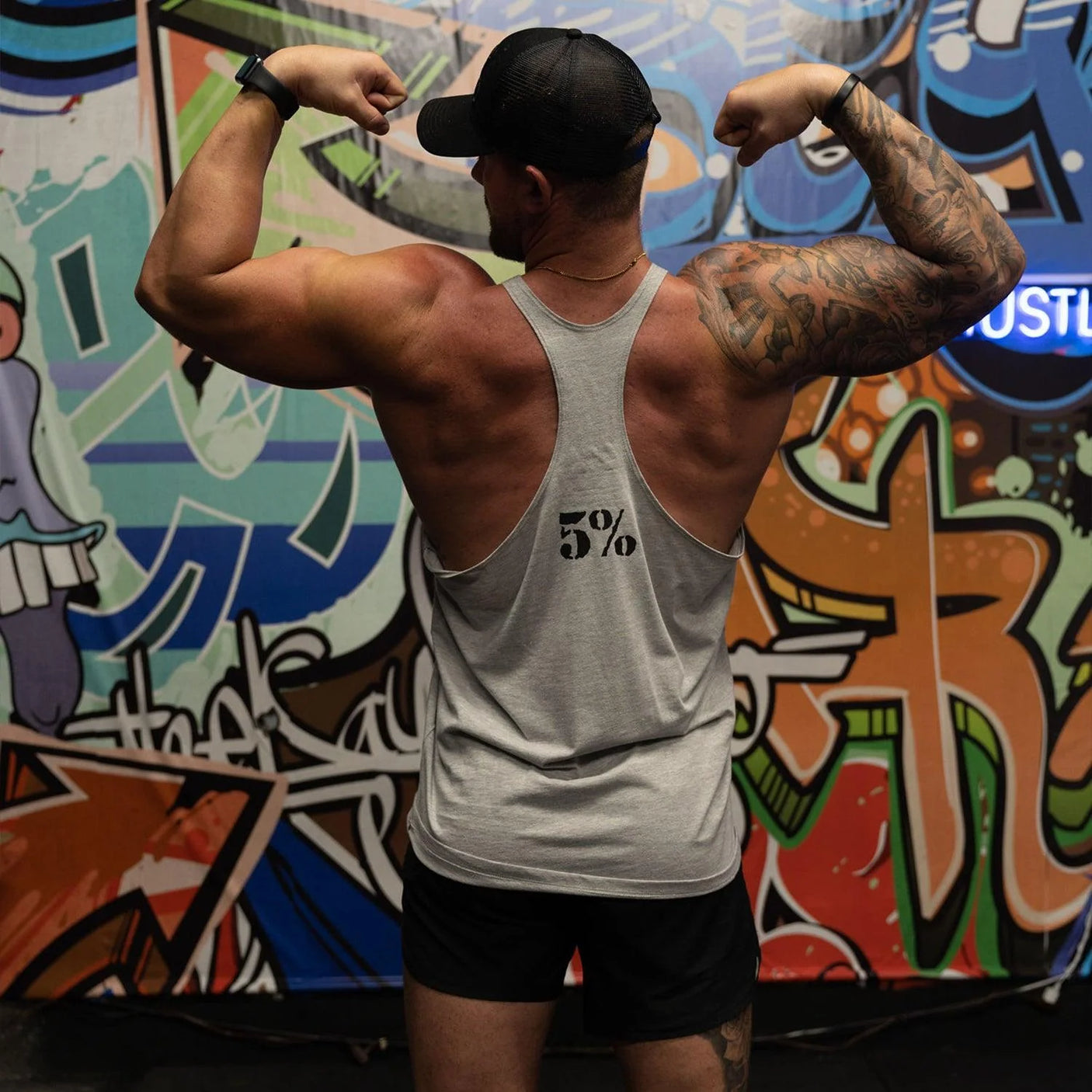 5% Nutrition - Whatever it takes Stringer - Grey