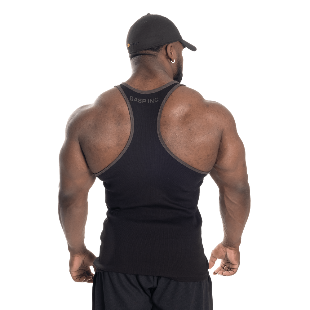 Gasp Ribbed T-Back Black