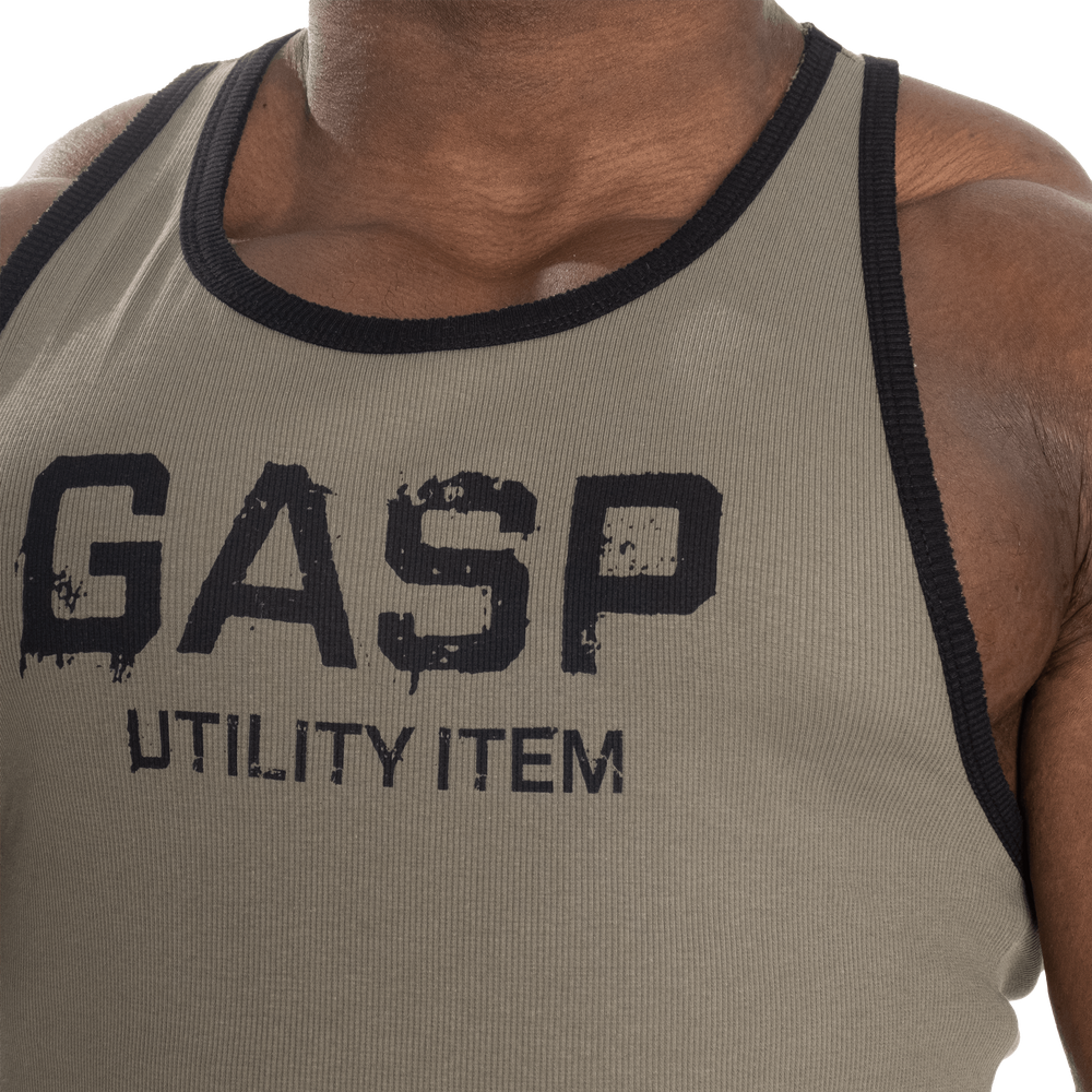 Gasp Ribbed T-Back Washed Green