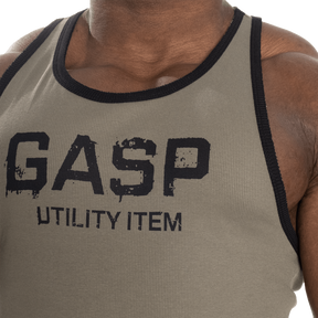 Gasp Ribbed T-Back Washed Green