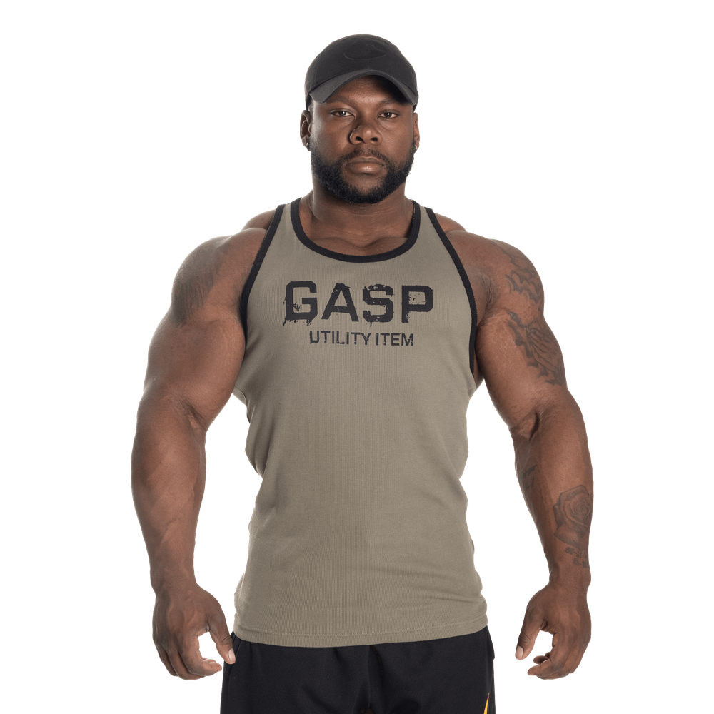 T-shirt côtelé Gasp vert délavé