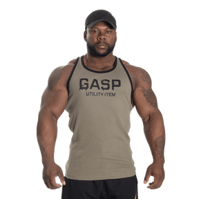 Gasp Ribbed T-Back Washed Green
