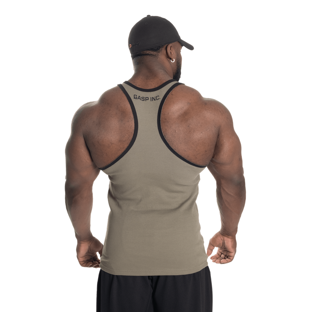 T-shirt côtelé Gasp vert délavé