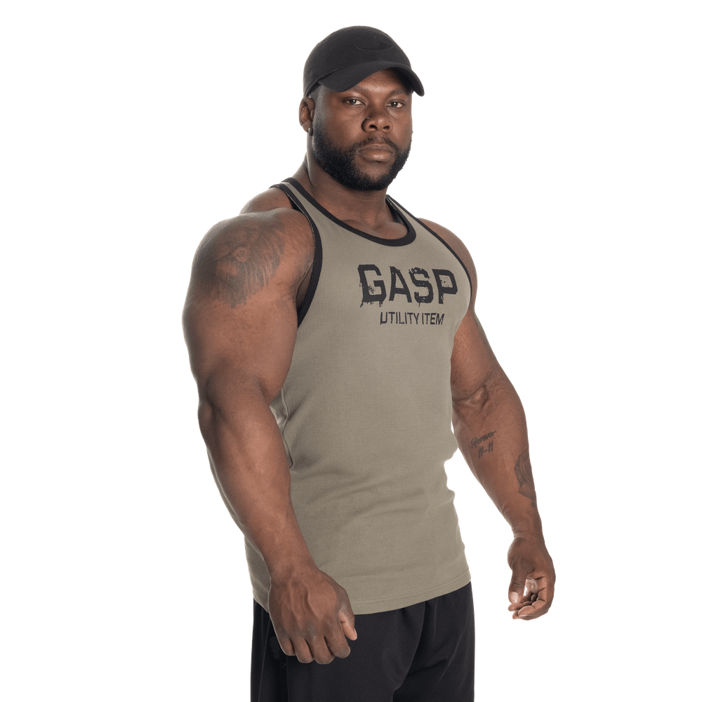 T-shirt côtelé Gasp vert délavé