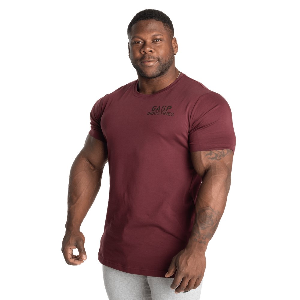Gasp 89 Classic Tapered Tee Maroon