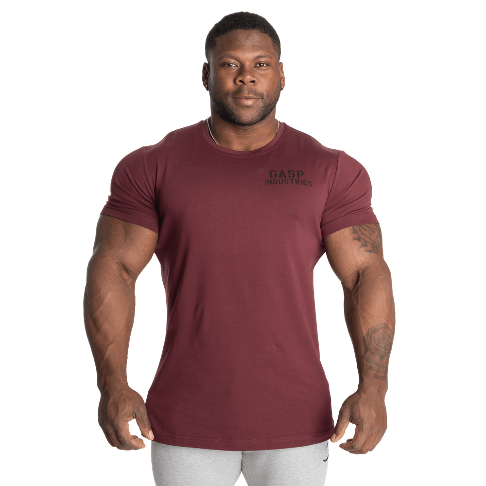 Gasp 89 Classic Tapered Tee Maroon