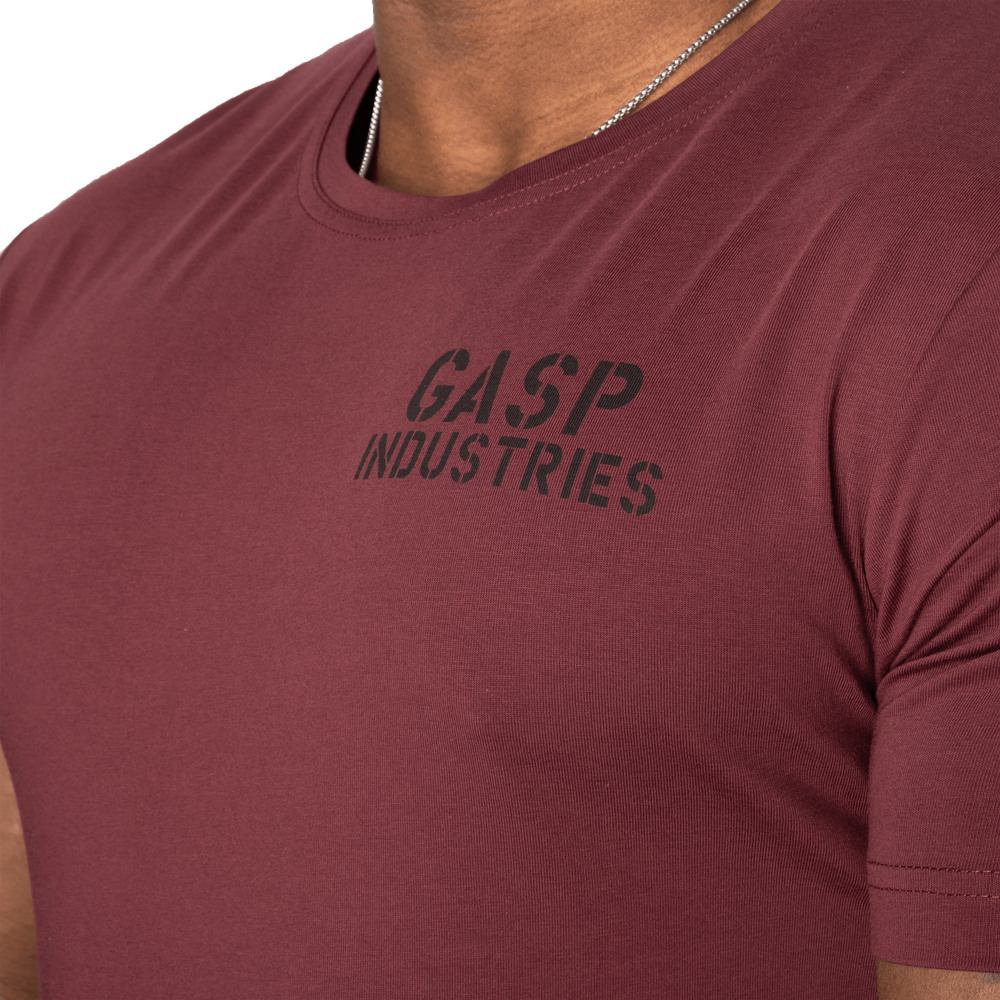 Gasp 89 Classic Tapered Tee Maroon