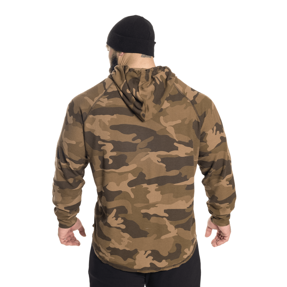 Sweat à capuche thermique Gasp LS, motif camouflage vert