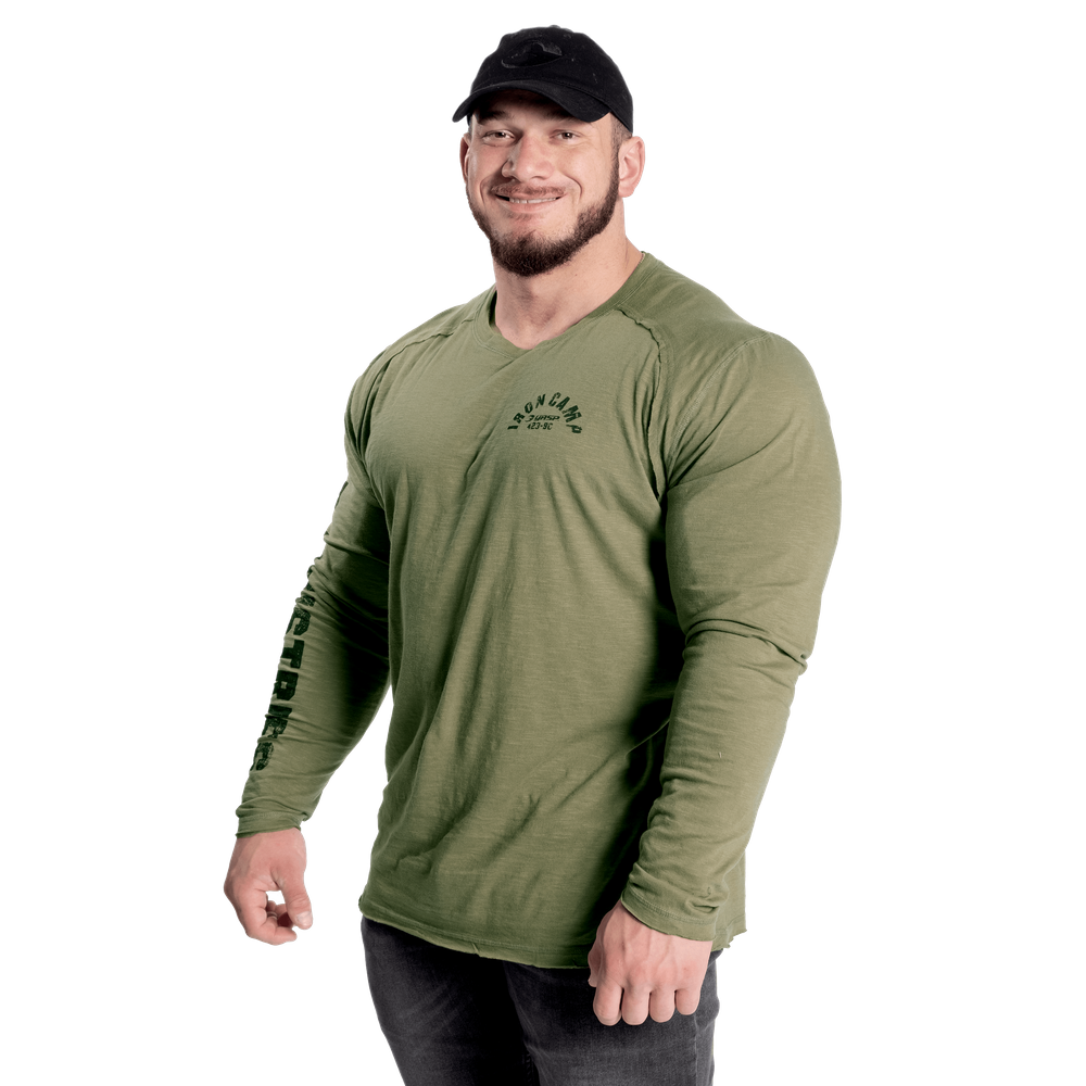Gasp Throwback LS Tee Washed Green