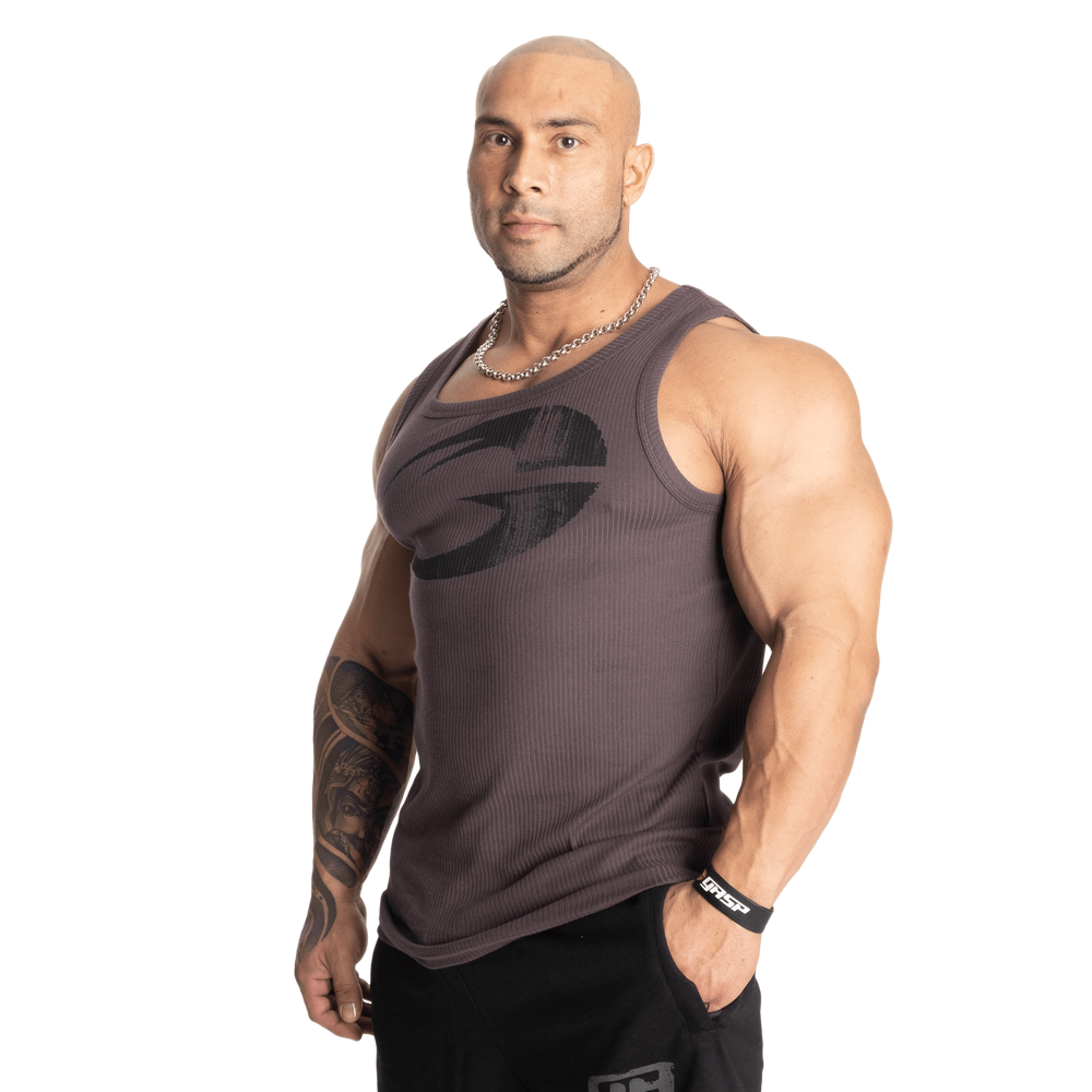Gasp Original Ribbed Tank Grey