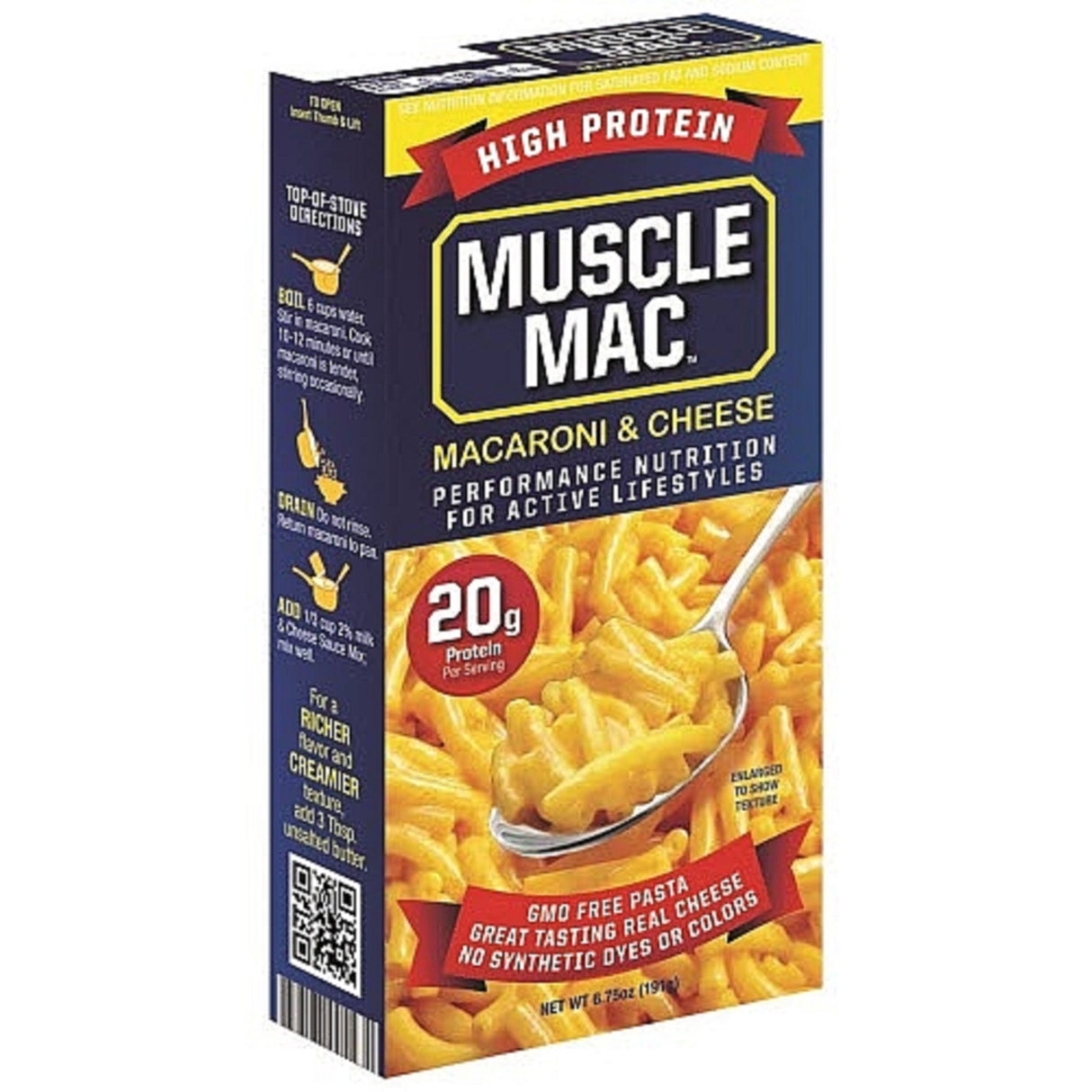Muscle Mac - Macaronis au fromage riches en protéines - 191 g