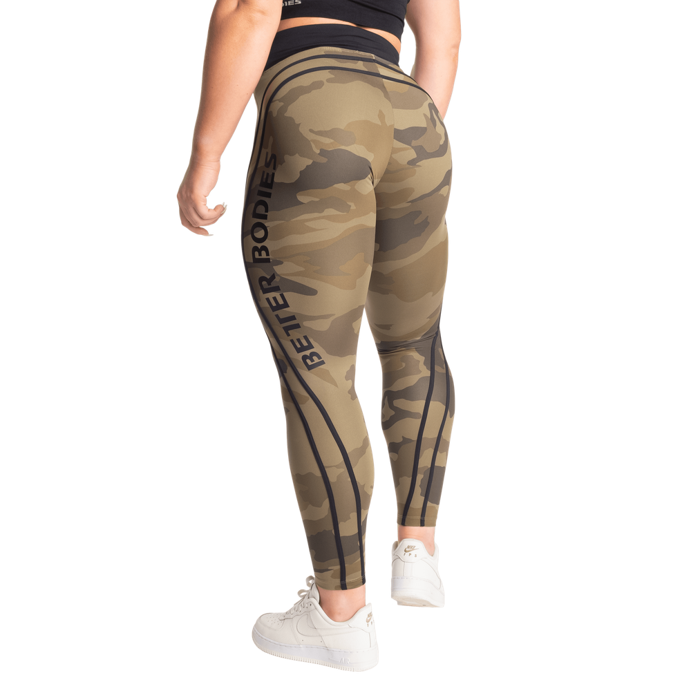 Collants montants camouflage BetterBodies verts