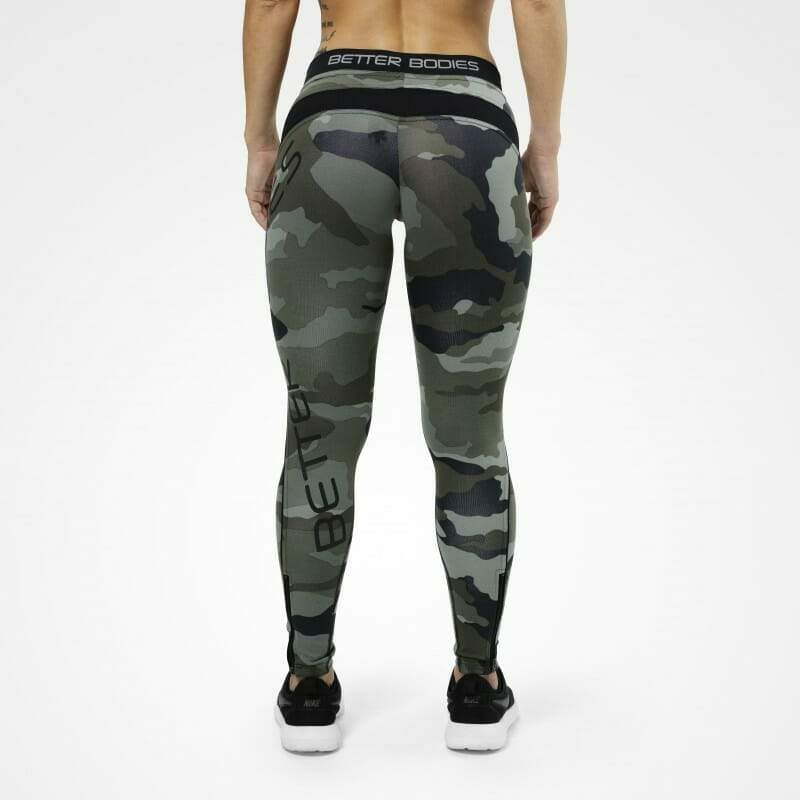 Collants longs camouflage BetterBodies, camouflage vert
