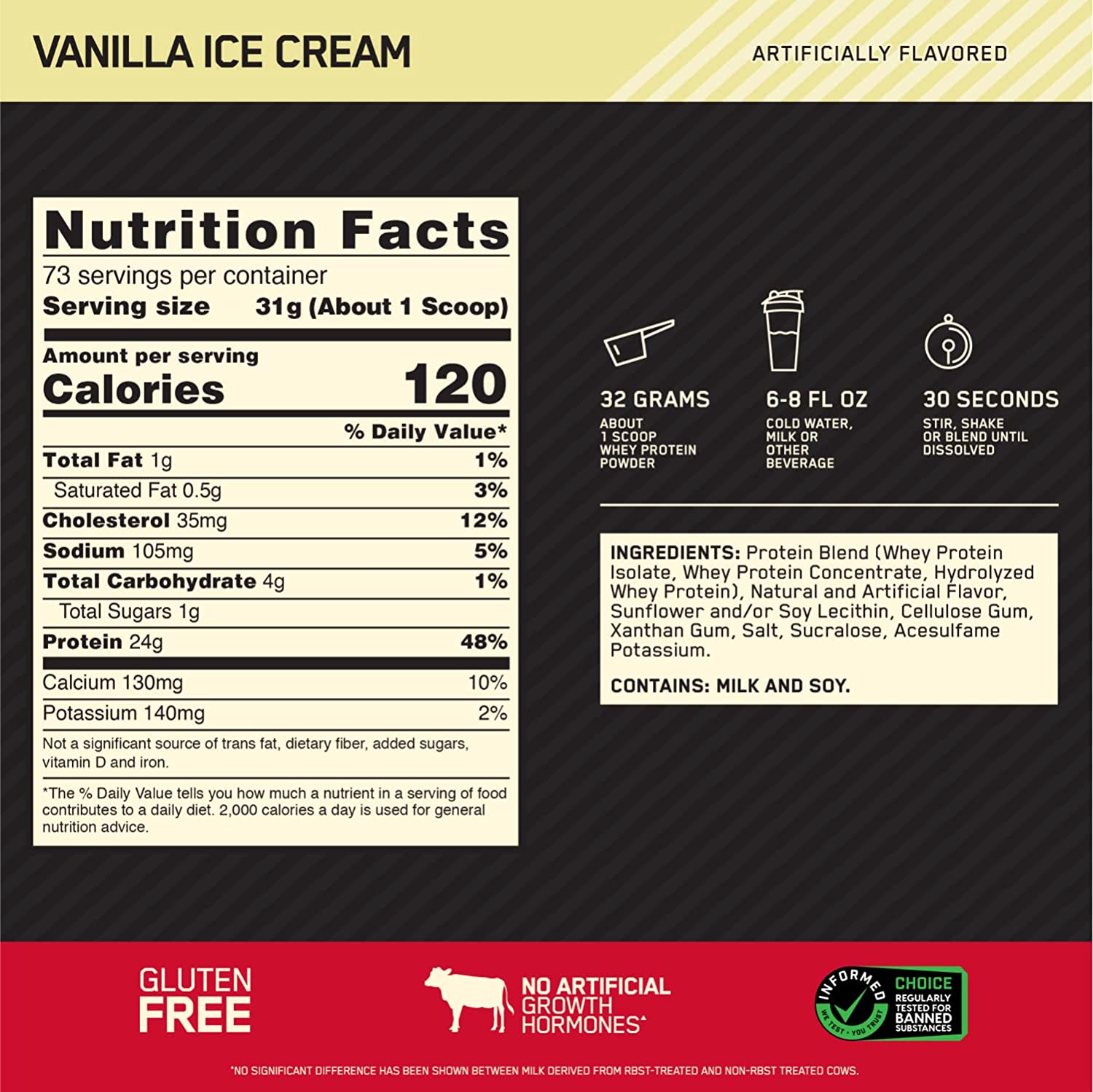 Optimum Nutrition 100% Whey Gold Standard 1.6lbs