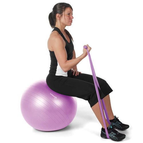 Ballon d'exercice 55cm + 2 Bandes Resistances