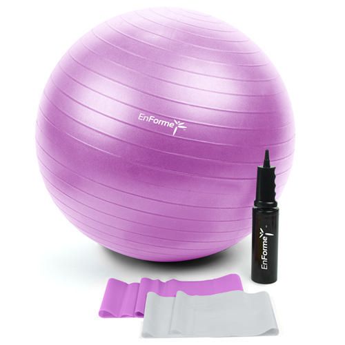Ballon d'exercice 55cm + 2 Bandes Resistances