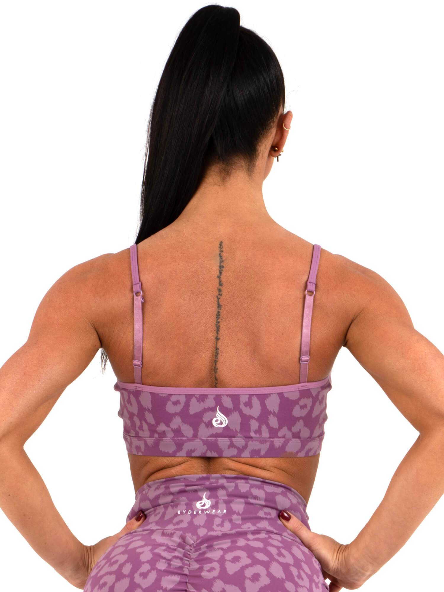 Ryderwear Animal Sports Bra Leopard Purple