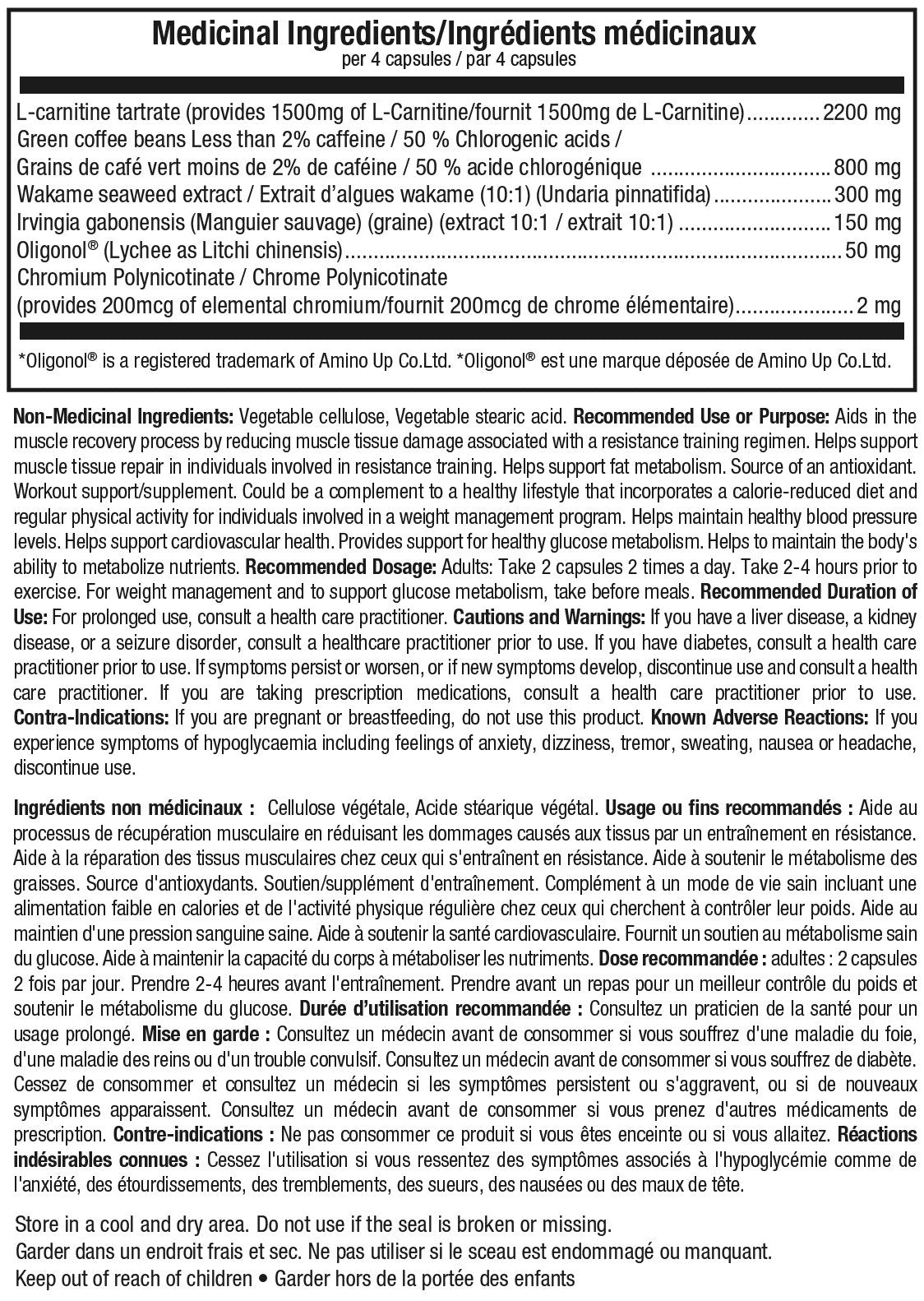 ATP Lab Adiposlim 120 caps medicinal ingredients