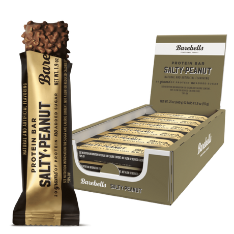 Barebells protein barsalty peanut box 12
