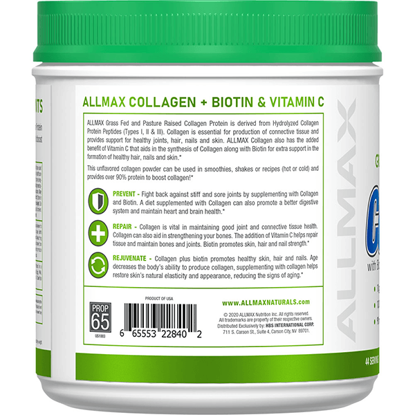 Allmax Collagen - Grass Fed & Pasture Raised - 440g