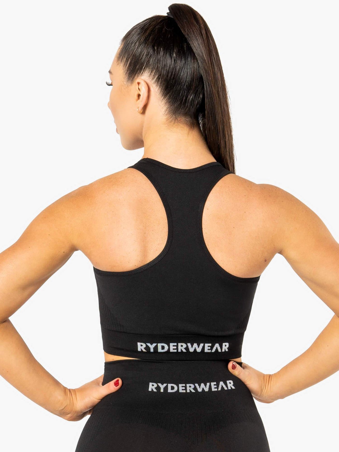 Ryderwear Electra Seamless Crop Top Black