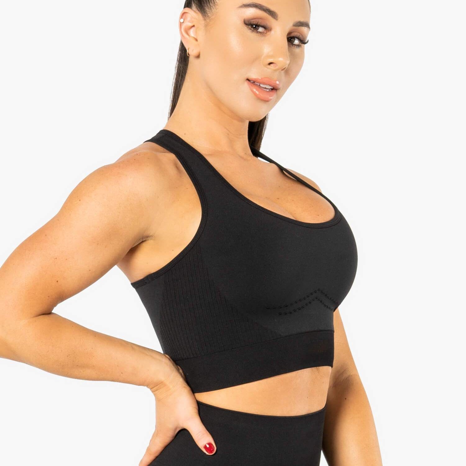 Ryderwear Electra Seamless Crop Top Black