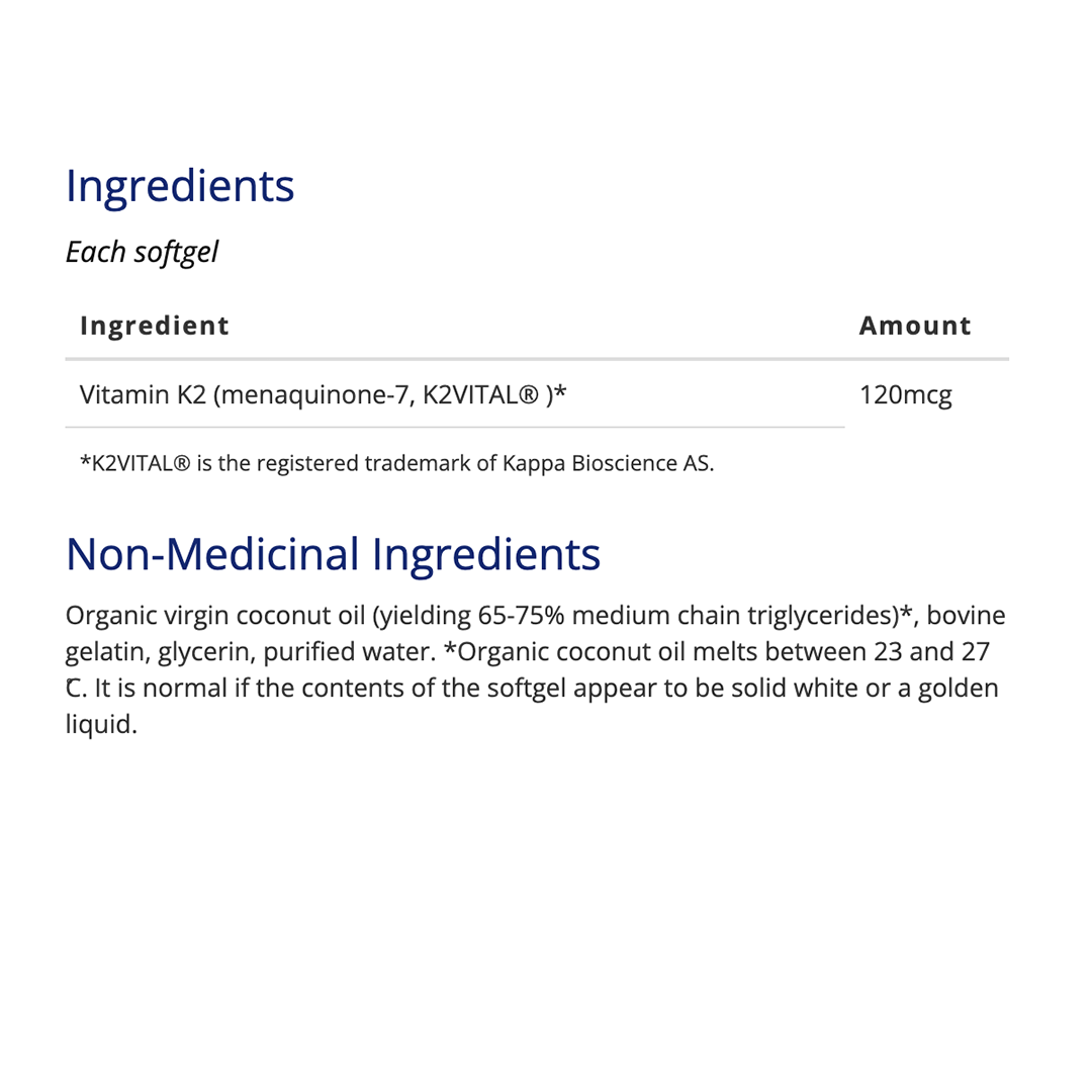 CanPrev - K2 - 120 Softgels