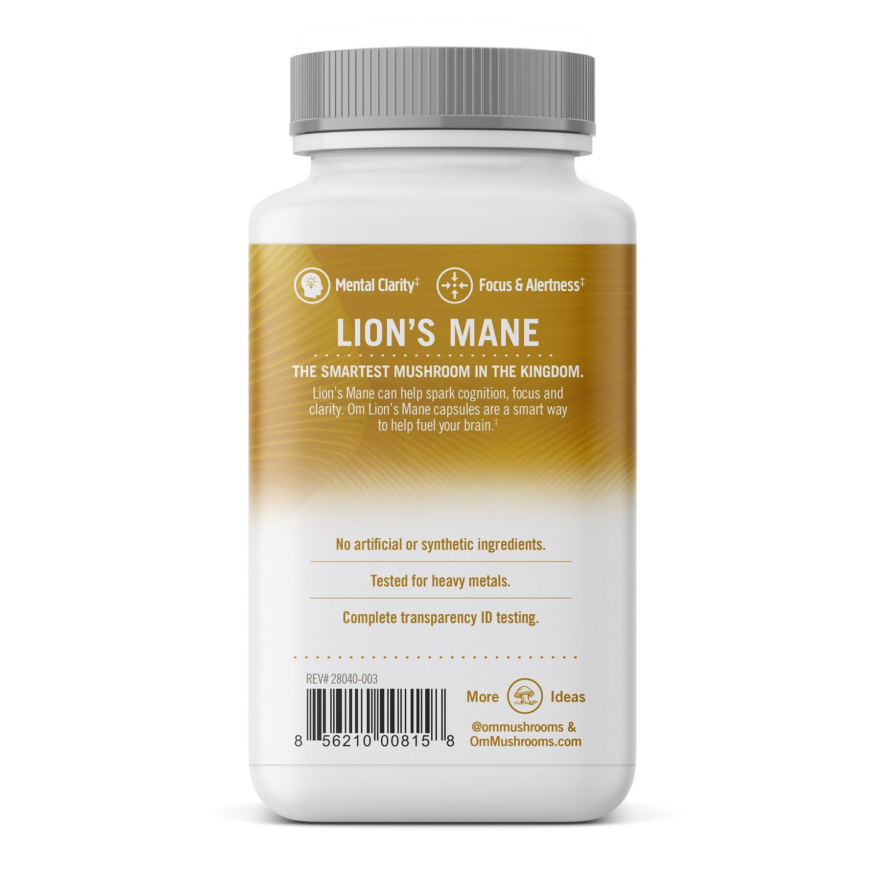 OM Mushroom Superfood - Lion's Mane  Mushroom Superfood Daily Boost Capsules - 75Vcaps