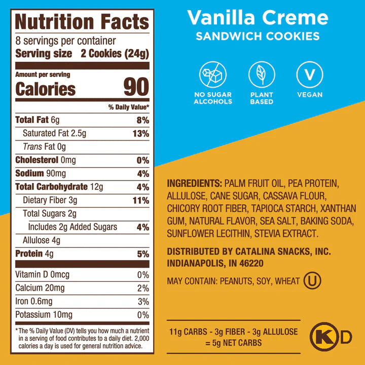 Catalina Crunch - Keto Friendly Sandwich Cookie - 193g