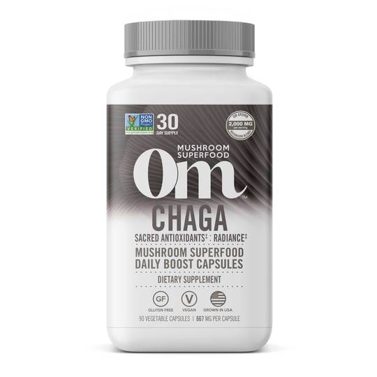 OM Mushroom Superfood - Chaga Mushroom Superfood Daily Boost Capsules - 75Vcaps